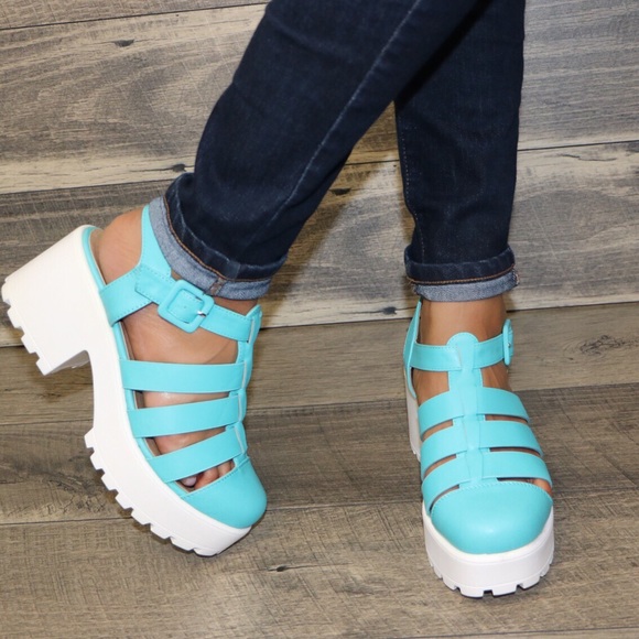 Blue CLOSED Gladiator PlatformSandal - Picture 2 of 6